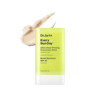 Dr.Jart+ Every Sun Day - Protector solar coreano invisible SPF 40 con ácido hialurónico, se desliza sobre el maquillaje, cuidado de la piel coreano, tamaño de viaje, 0.67 onzas