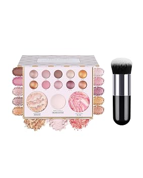 Paleta de polvo horneada todo en uno, paleta de maquillaje para mujer de