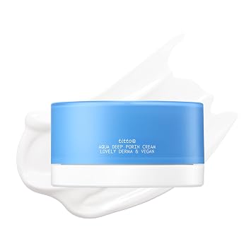 titto Aqua Deep Porin Cream, crema facial coreana con ácido hialurónico, ceramida y pantenol, humectante diario hidratante para piel brillante, reparación de barreras cutáneas, cuidado de la piel