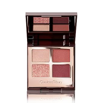 Charlotte Tilbury Paleta de Sombras de Ojos de Lujo - Sombra de Ojos Shimmer, Metálica y Mate Satinado Cuádruple con una Rica Fórmula en Polvo - Incluye 4 Tonos Complementarios