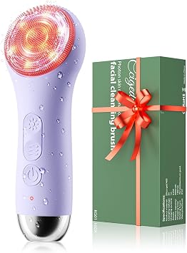 Ccigedy Limpiador facial, cepillo eléctrico de limpieza facial (morado)