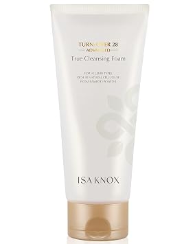 Isa Knox True Foaming Facial Cleanser (6.1 fl oz) – Cuidado de la piel coreano, lavado facial de espuma de burbujas que no se seca, vinagre de granada, celulosa de bambú natural