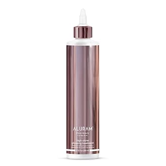 ALURAM Tratamiento brillante de alto brillo (9.75 onzas líquidas) Brillo similar al espejo, seguro para el color, aceite de coco, ácido láctico, hibisco, todo tipo de cabello, vegano, sin gluten y sin