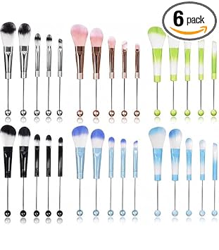 Beadable - Juego de brochas de maquillaje a granel, kit de brochas