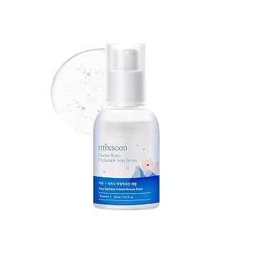 Mixsoon Suero de Ácido Hialurónico de Agua Glaciar - Hidratación Profunda y Enfriamiento para la Cara, Potenciador de Hidratación, Textura Refrescante Ligera 30ml / 1.01 fl.oz. Cuidado de la Piel