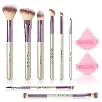 Juego de 8 brochas de maquillaje, brochas de maquillaje sintéticas prémium
