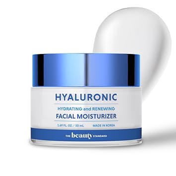 Hidratante facial diario con ácido hialurónico, hidratación de larga duración, antienvejecimiento, reafirmante de la piel, probado por dermatólogos, cuidado de la piel coreano, 1.69 onzas líquidas
