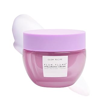 Glow Recipe Crema Facial de Ácido Hialurónico Plum Plump, Tamaño de Viaje - Hidratante, Reafirmante y Voluminizador para Rostro de Mujeres y Hombres - Cuidado de la Piel Coreano con Péptidos