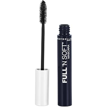 Maybelline New York, Full 'N Soft, máscara lavable, muy negra, 0.28 fl oz oz.