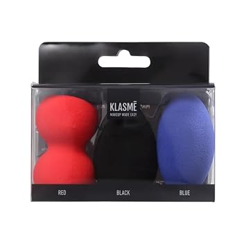 Juego de esponjas Klasme | Colección de mezcla de tres piezas | Perfecto para maquillaje líquido y en polvo | Diseñado para un acabado sin costuras