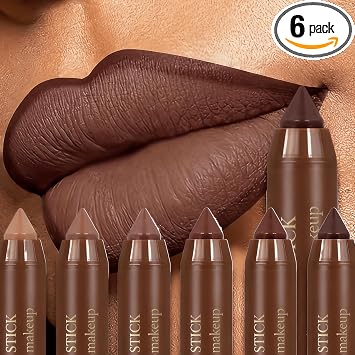 Juego de 6 delineadores de labios mate y lápiz labial para mujeres