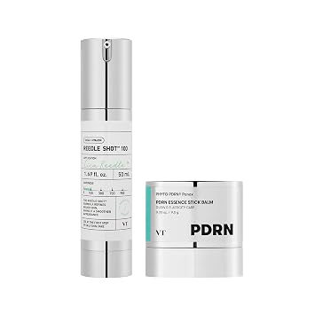VT COSMETICS Bundle CICA Reedle Shot 100 y PDRN Essence Stick Balm, suero de microagujas, bálsamo múltiple de colágeno, cuidado de las arrugas, reafirmante y antienvejecimiento, hidratante, cuidado de la piel coreano