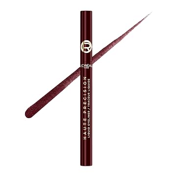 L'Oreal Paris Delineador de Ojos Líquido Impermeable de Alta Precisión, Delineador de Ojos a Prueba de Manchas con Micro-Punta, para Maquillaje de Ojos de hasta 28 Horas, 050 Burgundy Cashmere