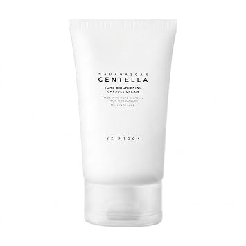 SKIN1004 Crema de cápsula equilibrante de tono, hidratante facial coreano con Madewhite, niacinamida y ácido tranexámico, crema facial hidratante con centella de Madagascar, cuidado de la piel coreano