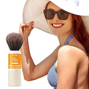 Go Ho Cepillo en polvo de fijación mineral SPF 50 para rostro y cuero