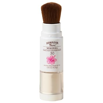 Hawaiian Tropic Cepillo de protección solar en polvo mineral SPF 30