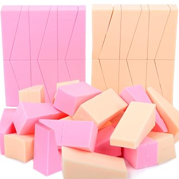 Teenitor 48 esponjas de maquillaje para base, sin látex, aplicador de esponja pequeña en forma de cuña para crema líquida, maquillaje para festival