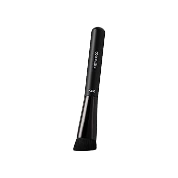 ContourSculpt Pro Brush 006, cerdas sintéticas, contorneador, negro, brocha de base para maquillaje líquido