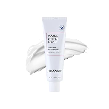 Crema de doble barrera de 2.7 fl oz (2.71 onzas líquidas) Ciencia coreana del bioma de la piel con neuromido, fomenta la ceramida, alivia la piel sensible y seca, fortalece y repara la barrera cutánea verificada por EWG