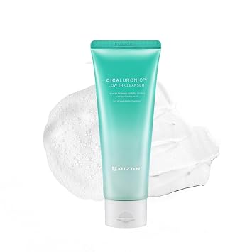 MIZON Cicaluronic Limpiador de pH bajo con ácido hialurónico Centella Asiatica BHA Cuidado del sebo Cuidado de imperfecciones Eliminación de células muertas de la piel coreana Cuidado de la piel (4.1 fl oz/4.05 fl oz)
