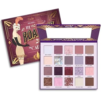 RUDE Roaring 20's Paleta de sombras de ojos | Tonos atrevidos, aterciopelados mate y brillantes para looks glamorosos vintage, paleta de maquillaje mezclable, de alto pigmento, vegano y libre de crueldad [sin preocupaciones]