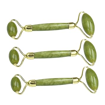 3pcs Dual Head Xiuyan Jade Facial Roller for Face Massage