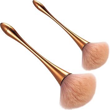 Boao 2 pinceles grandes y esponjosos de maquillaje, cepillo de polvo de