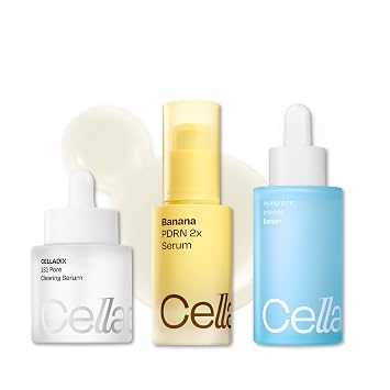 Celladix Signature Serum Trio | Apriete de poros, hidratación profunda y brillo radiante | 131 + suero hialurónico intenso + Banana PDRN 2X - Juego completo de cuidado de la piel coreano, 3 × 1.01