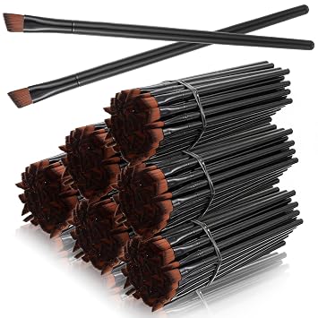 300 pinceles desechables en ángulo para cejas, pinceles a granel para tinte de cejas, brocha de maquillaje de ojos, pincel delineador de ojos, pincel para teñir planos y correctores de