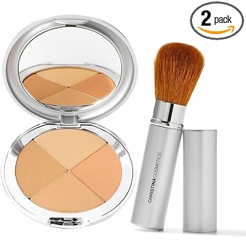 Christina Cosmetics Perfect Pigment 2 - Brocha compacta y retráctil, el maquillaje milagroso de un minuto, base mineral 8 en 1, corrector, corrector, corrector, sombra de ojos, rubor, bronceador