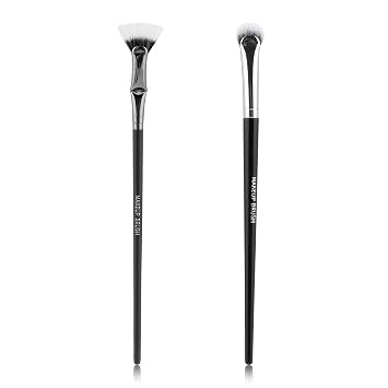 Cepillo de pestañas festoneado de ángulo plegable multifuncional para mujeres y niñas, peine compacto de salón en casa, cepillo de pestañas separador, pestañas en ángulo en forma de abanico (cepillo