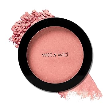 wet n wild - Rubor «Color Icon», brillo natural mate espontáneo y mezcla sin costuras, lujosamente infundido con aceite suave de jojoba, libre de crueldad y vegano - Pinch Me Pink