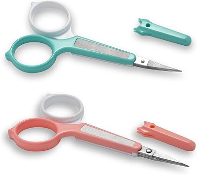 PAFASON - Tijeras de recorte de pelo para cejas pequeñas