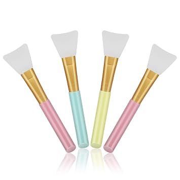 Cuttte Aplicadores de mascarilla de silicona 4 piezas, cepillos faciales
