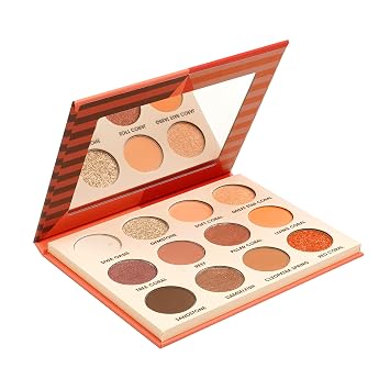 EBIN NEW YORK Coral Oasis - Paleta de sombra de ojos Secret of Pharaoh, altamente pigmentada y mezclable, libre de crueldad, mate y brillo de larga duración