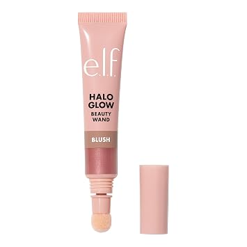 e.l.f. Halo Glow Blush Beauty Wand, varita de rubor líquido para mejillas radiantes y sonrosadas, infundida con escualano, vegana y libre de crueldad, Pink-Me-Up