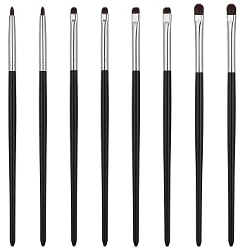 8 brochas de maquillaje de ojos, juego de brochas de maquillaje pequeñas, mini brocha para sombra de ojos, delineador de ojos, difuminación, corrector, difuminación, brochas de maquillaje para polvo, gel, crema, corrector líquido, resaltador de esquina (ne
