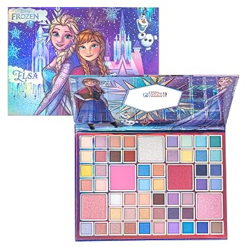Disney Frozen - Paleta facial de 55 pozos, sombra de ojos, a partir de 13 años
