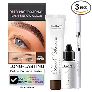 Kit de color de cejas coreanas marrón oscuro - Color profesional de cejas