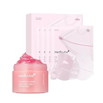 medicube Pink Glass Glow Duo - Crema de gelatina de colágeno 3.7 fl oz y