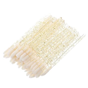 100 Pcs Disposable Crystal Lip Wands for Makeup Artists