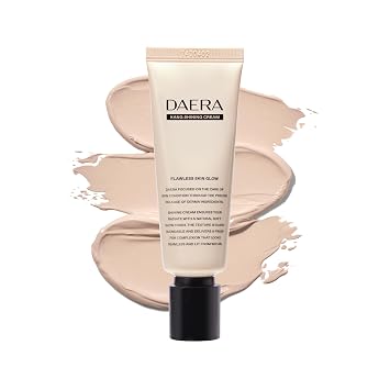 DAERA Base hidratante tintada BB Cream de cobertura completa, maquillaje de piel de vidrio impecable, resplandor instantáneo para pieles irregulares, hidratación ligera de larga duración, sombra autoajustable (neutro), 1.35 onzas líquidas