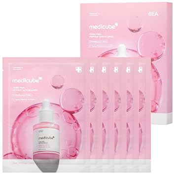 medicube Máscara de hoja de ampolla de péptido rosa PDRN 6EA