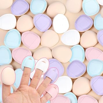 Finger Puff Professional Portable Cosmetic Cushion Puffs Concealer Foundation Detail Makeup Sponge Tools,1PCS Without Box