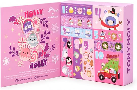 TONYMOLY x Squishmallows Calendario de Adviento de 10 días para el cuidado