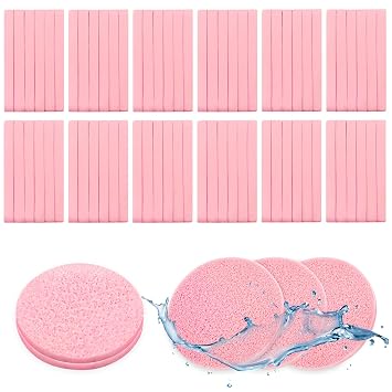 240 esponjas faciales comprimidas, esponja profesional para eliminación de maquillaje, esponja de limpieza facial redonda para spa, exfoliante, máscara