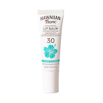 Hawaiian Tropic Protector solar Bálsamo labial SPF 30, coco isla, 0.3 oz