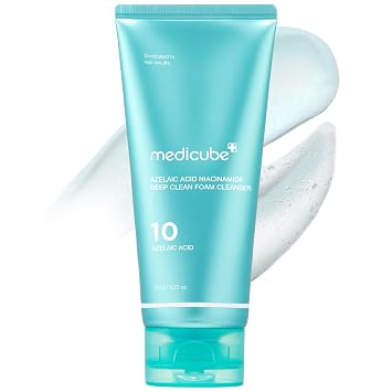 medicube Limpiador Espumoso de Ácido Azelaico | Espuma Limpiadora Para Piel Problemática | Usar Después del Cuidado de Manchas y Control del Exceso de Sebo | Niacinamida, Glicerina | Lavado Facial