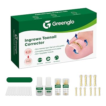 Corrector de uñas encarnadas de titanio dorado, kit completo de eliminación de uñas encarnadas de 3 tamaños para hombres y mujeres, tratamiento profesional de uñas encarnadas en casa, corrector de