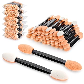 300 aplicadores de sombra de ojos desechables, aplicador de pinceles de sombra de ojos de doble cara, aplicadores de esponja de maquillaje de ojos